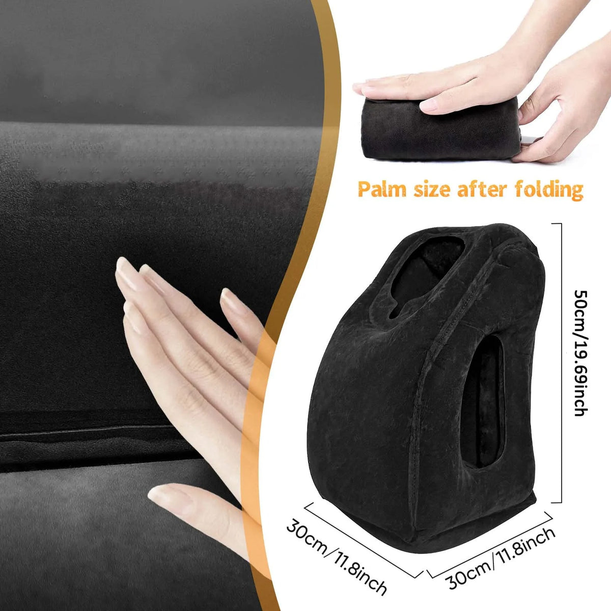 Inflatable Travel Pillow with Neck & Head Support