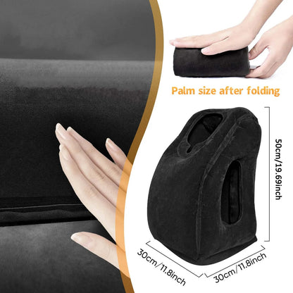 Inflatable Travel Pillow with Neck & Head Support