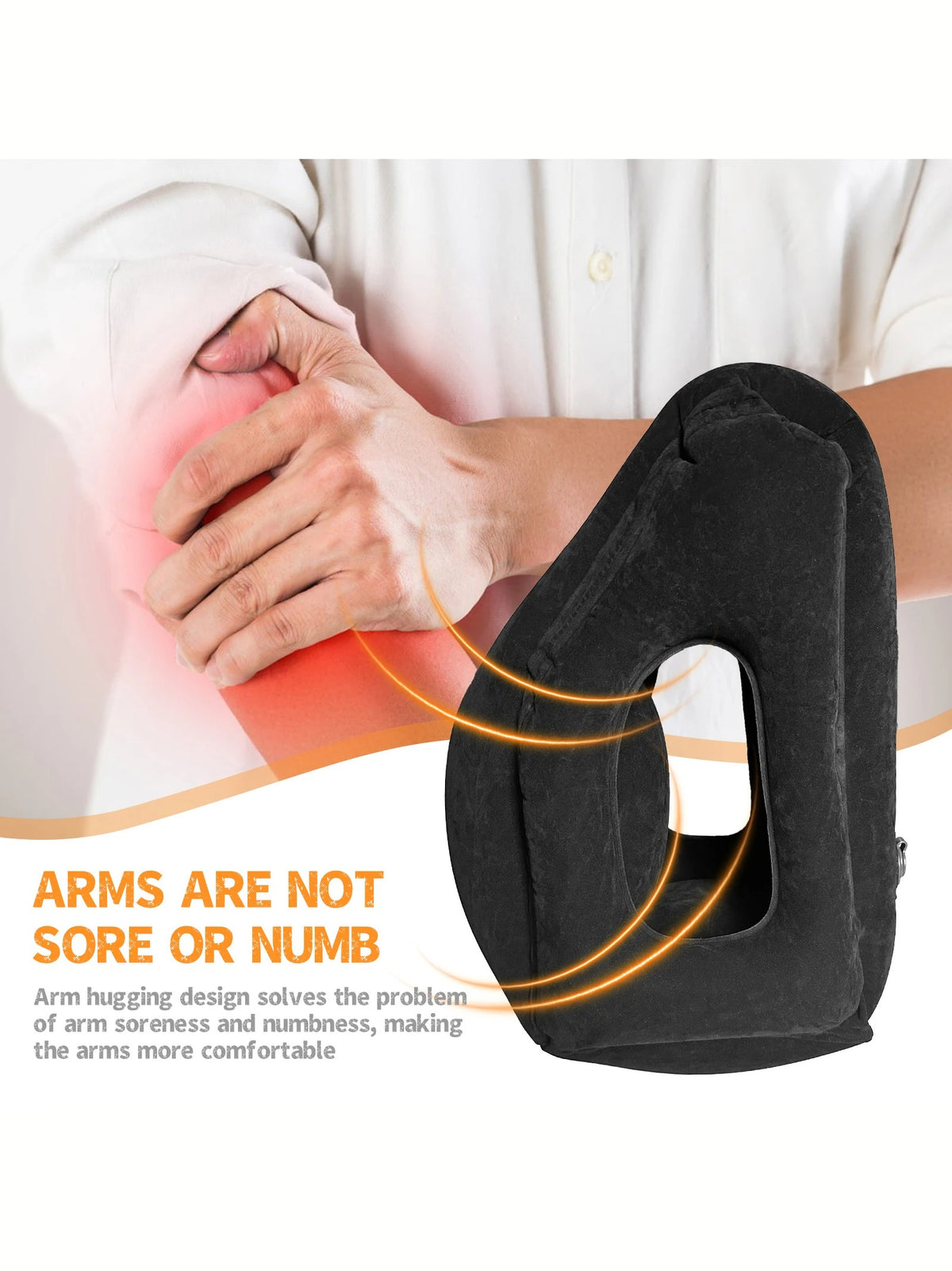 Inflatable Travel Pillow with Neck & Head Support