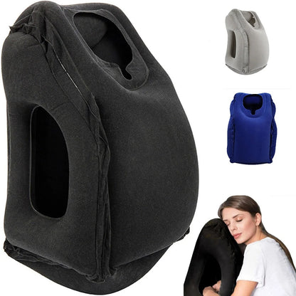 Inflatable Travel Pillow with Neck & Head Support