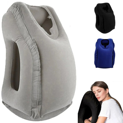 Inflatable Travel Pillow with Neck & Head Support